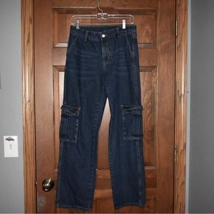 dark blue denim jeans